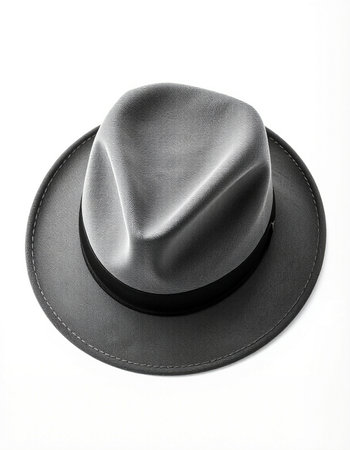Black hat isolated on a white background. Clipping path included.の写真素材