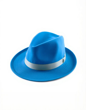 Blue hat isolated on the white background. Clipping path included.の写真素材