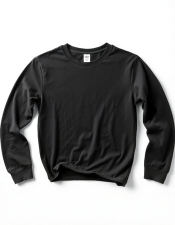 Blank black sweatshirt mockup, isolated on white background.の写真素材
