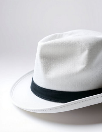 White hat isolated on a white background. Clipping path included.
