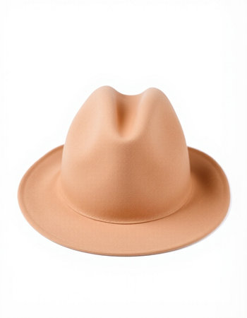Brown hat isolated on white background. Clipping Paths included.の写真素材