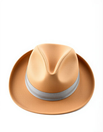 Brown hat isolated on a white background. 3d render image.の写真素材