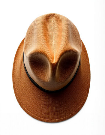 Brown hat isolated on a white background. 3d render image.の写真素材