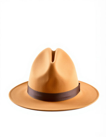 Brown cowboy hat isolated on white background, Clipping Path included.の写真素材