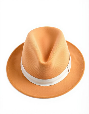 Brown hat isolated on white background.の写真素材