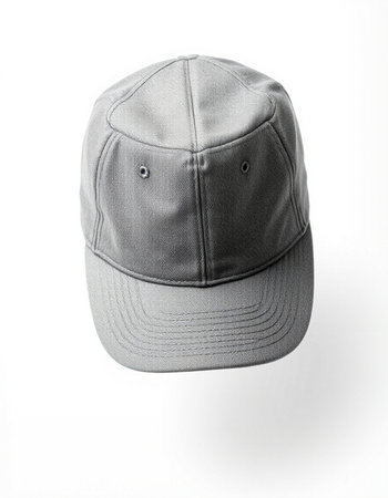 Black baseball cap isolated on white background. Clipping path included.の写真素材