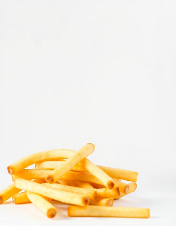 French fries on a white background. French fries on a white background