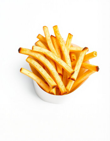 Crispy bread sticks in a bowl isolated on white background.