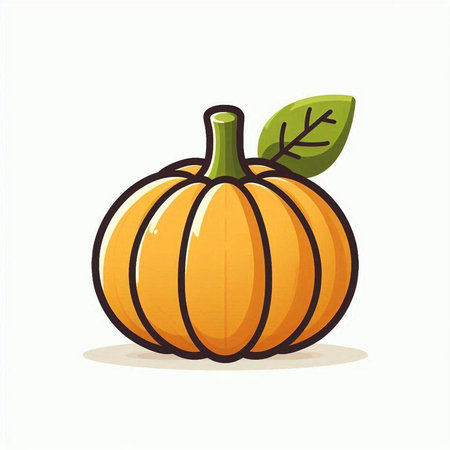Pumpkin isolated on white background. Vector illustration. Eps 10.のイラスト素材