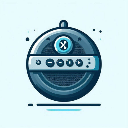 Vector illustration of music player icon. Line art design for web, site, advertising, banner, poster, board and print.のイラスト素材