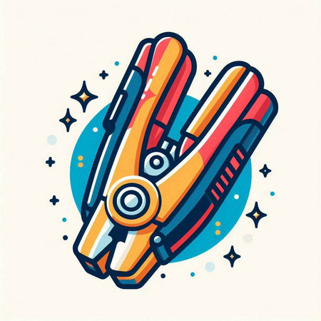 Clothespin icon. Hand drawn illustration of clothespin vector icon for web designのイラスト素材