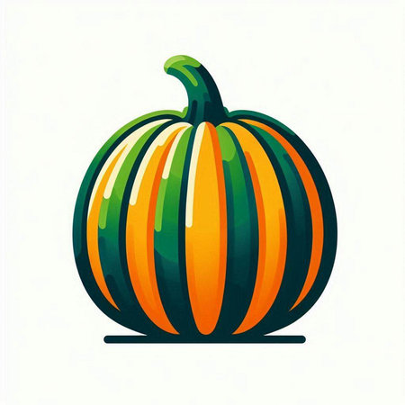 Pumpkin. Vector illustration. Isolated on white background.のイラスト素材