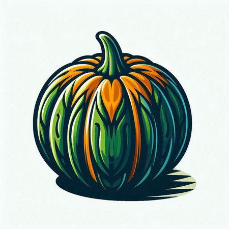 Pumpkin vector illustration, isolated on a white background. Vector illustration.のイラスト素材