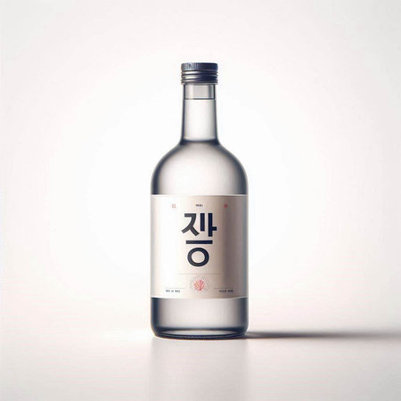 Bottle of vodka on a white background. 3D illustration.のイラスト素材