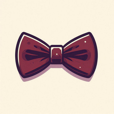 Vector illustration of bow tie in retro style. Hand drawn vector illustration.のイラスト素材