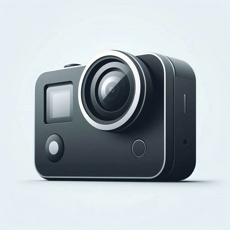 Camera icon on the white background. Vector illustration. Eps 10.のイラスト素材