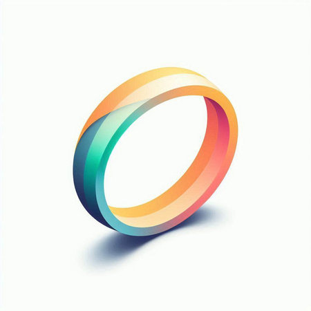 Colorful ring icon. Vector design template elements for your application or corporate identity.のイラスト素材