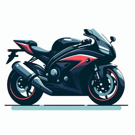 Vector illustration of sport bike. Isolated on a white background.のイラスト素材