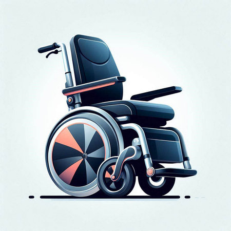 Wheelchair isolated on white background. Vector illustration. Eps 10.のイラスト素材