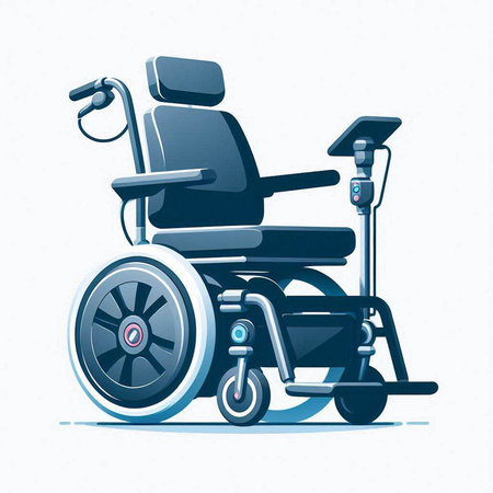Wheelchair for disabled person. Wheelchair for disabled people. Vector illustration.のイラスト素材