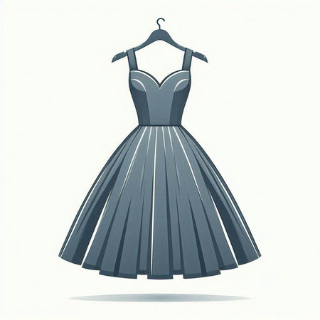 Wedding dress on a hanger on a white background.のイラスト素材