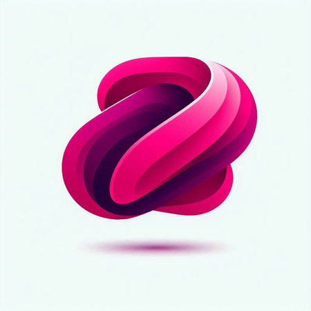 Vector abstract 3d wavy shape. Minimalistic design templateのイラスト素材