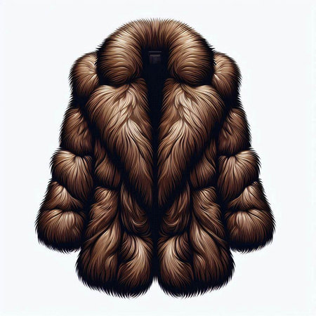 Mink fur coat on a white background, vector illustration, eps 10のイラスト素材