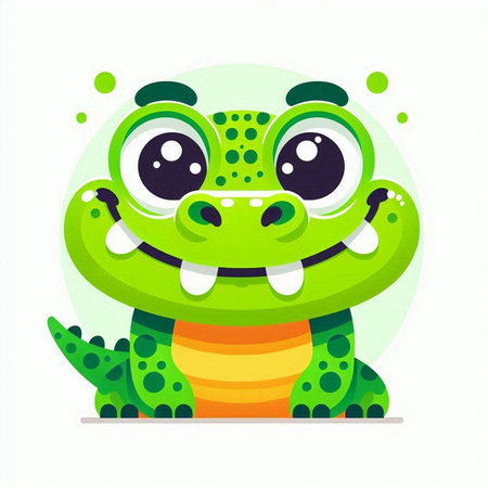 Cute cartoon frog. Vector illustration isolated on a white background.のイラスト素材