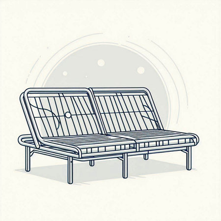 Sketch of a bench in the park. Vector illustration.のイラスト素材