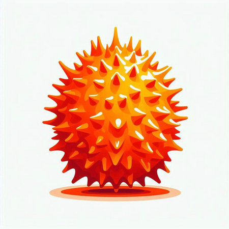 Illustration of a big red and orange ball on a white backgroundのイラスト素材