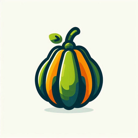 Pumpkin. Vector illustration. Isolated on white background.のイラスト素材