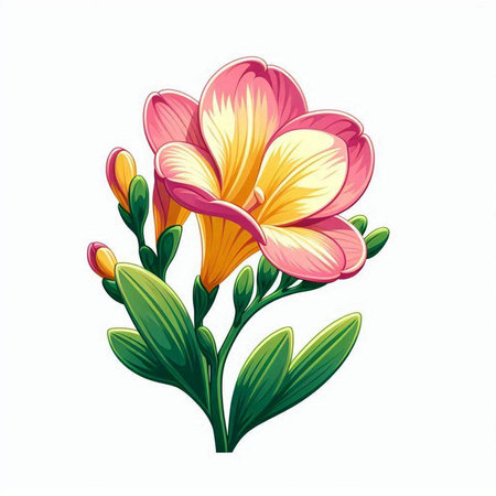 Beautiful flowers isolated on white background. Vector illustration for your designのイラスト素材