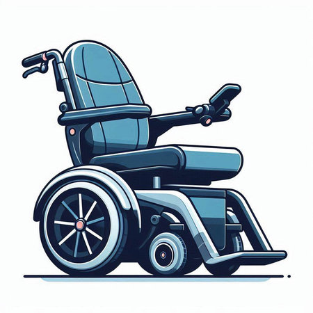 Handicapped wheelchair isolated on a white background. Vector illustration.のイラスト素材