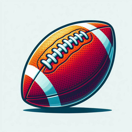 American football ball on a light background. Vector illustration. Eps 10のイラスト素材