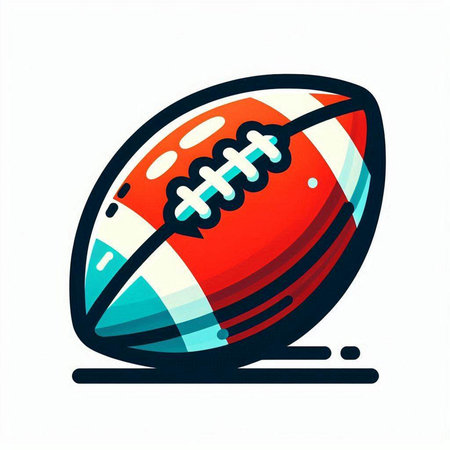 american football ball isolated on a white background. Vector illustration.のイラスト素材