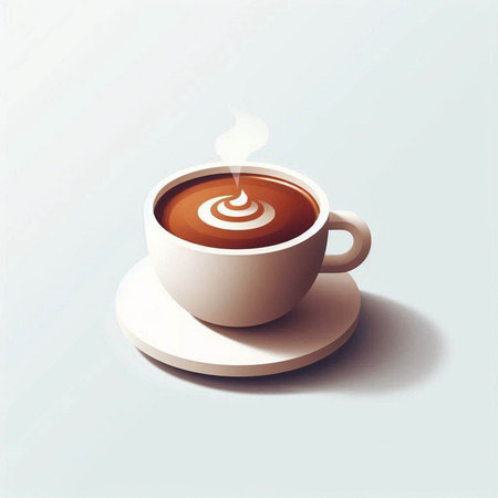 Coffee cup on white background. Vector illustration. Eps 10のイラスト素材