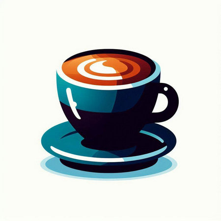 Cup of coffee on white background. Vector illustration. Eps 10.のイラスト素材