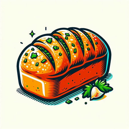 Sketch of bread on the white background, vector illustration.のイラスト素材