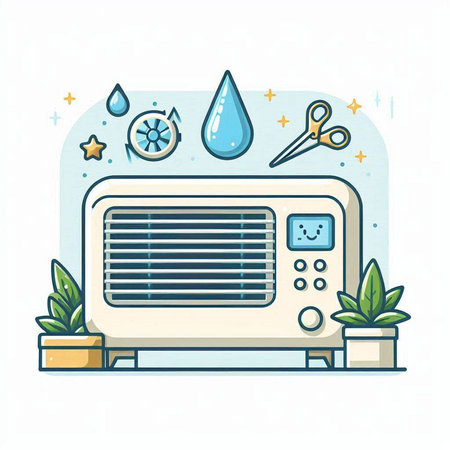 Air conditioner icon. Vector illustration of air conditioner icon.のイラスト素材