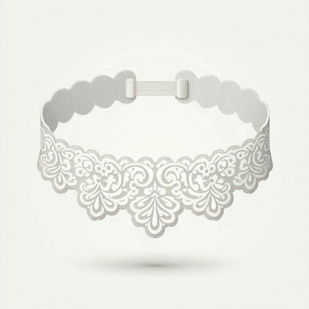 Lace bracelet on white background. Vector illustration for your design.のイラスト素材