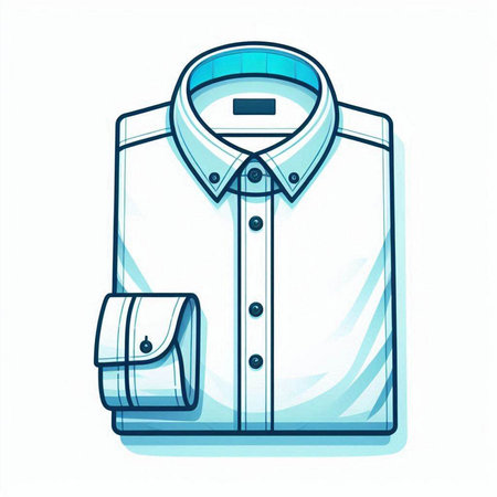 Vector illustration of folded shirt. Isolated on a white background.のイラスト素材