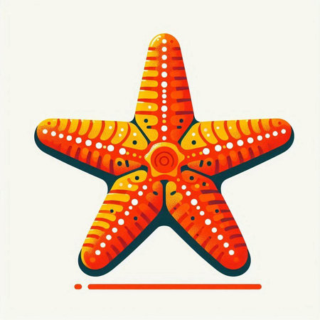 Starfish icon in flat style. Vector illustration on white background.のイラスト素材