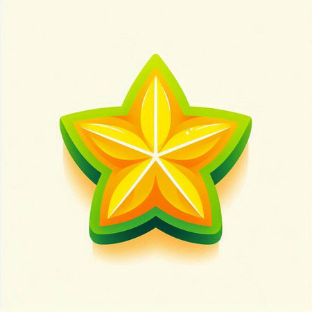 Star fruit icon on the white background. Eps 10 vector file.のイラスト素材