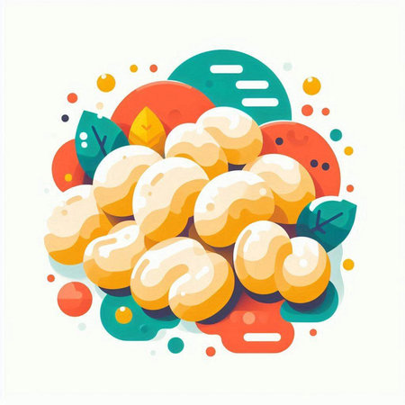 Illustration of dumplings. Vector illustration of dumplings.のイラスト素材