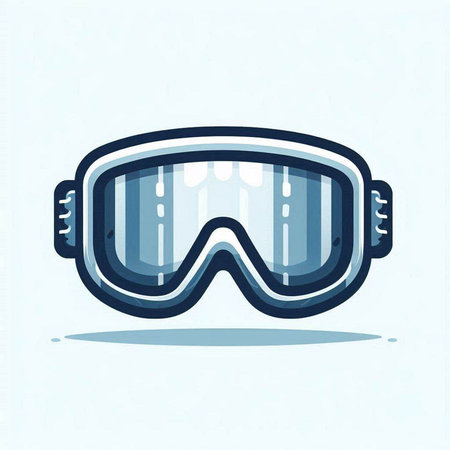 Ski goggles vector illustration. Ski goggles icon. Ski goggles iconのイラスト素材