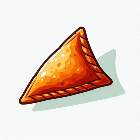 Illustration of a piece of pie isolated on a white background.のイラスト素材