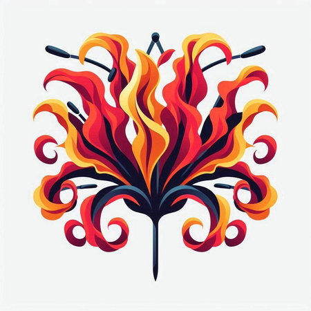 Firework in the form of a heart. Vector illustration for your designのイラスト素材