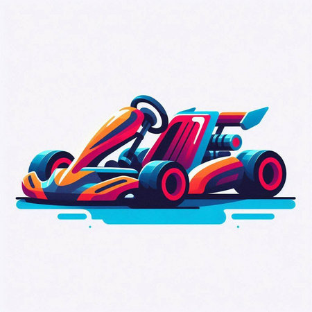 Futuristic race car, vector illustration, eps 10.のイラスト素材