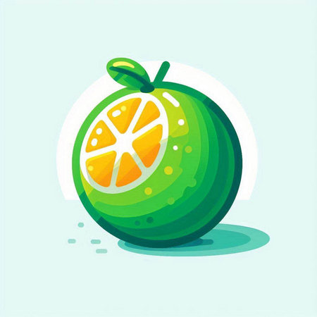 Citrus fruit icon isolated on white background. Vector illustration.のイラスト素材