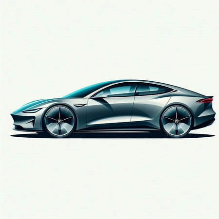 Vector illustration of a sports car on a white background. Eps 10のイラスト素材